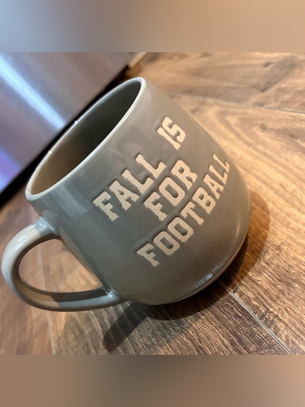 Gray 'Fall Is For Football' Ceramic Mug
